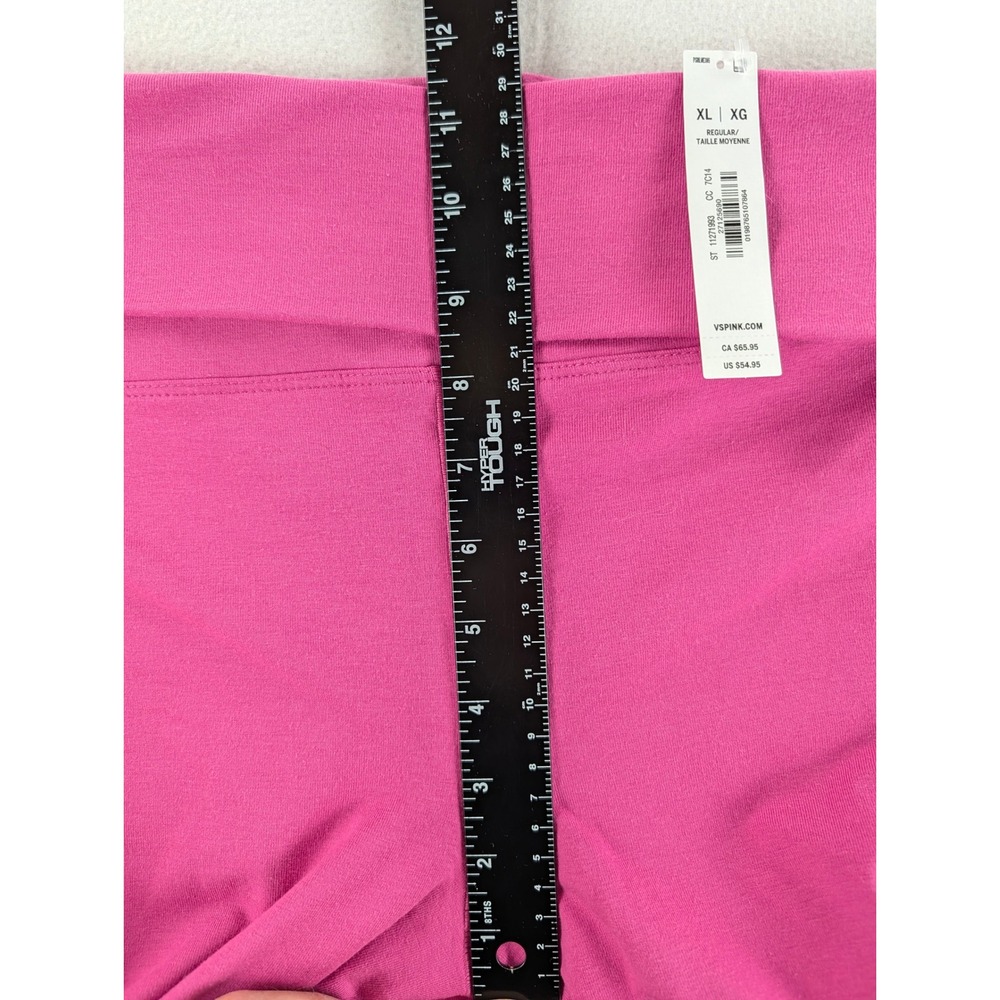 Victoria's Secret PINK Womens XL Pink Y2K Foldover Flare Heart Leggings NWT - Picture 4 of 11